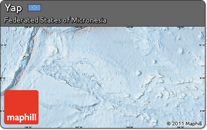 Physical Map of Yap, lighten