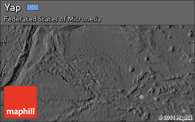 Satellite Map of Yap, darken, desaturated