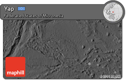 Satellite Map of Yap, darken, desaturated