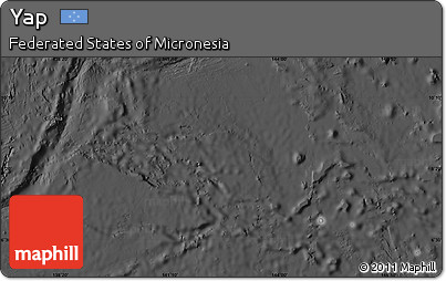 Satellite Map of Yap, darken, desaturated