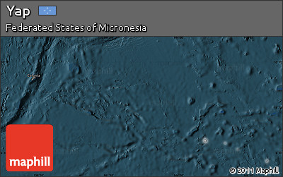 Satellite Map of Yap, darken