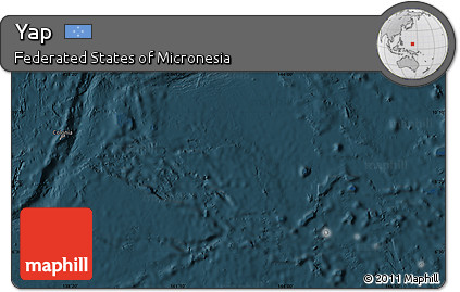 Satellite Map of Yap, darken