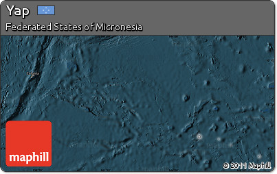 Satellite Map of Yap, darken
