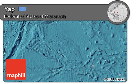Satellite Map of Yap, single color outside