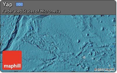 Satellite Map of Yap, single color outside