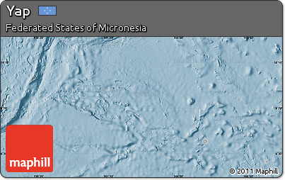 Savanna Style Map of Yap, single color outside