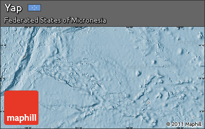 Savanna Style Map of Yap, single color outside