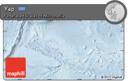 Shaded Relief Map of Yap, lighten