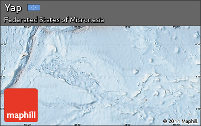 Shaded Relief Map of Yap, lighten