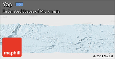 Gray Panoramic Map of Yap, single color outside