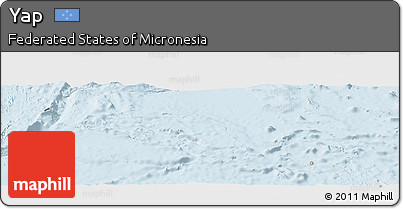Gray Panoramic Map of Yap, single color outside