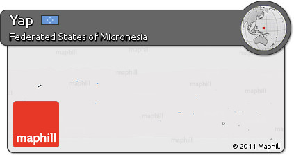 Physical Panoramic Map of Yap, cropped outside