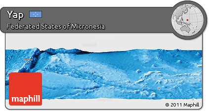 Physical Panoramic Map of Yap