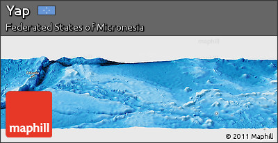 Physical Panoramic Map of Yap