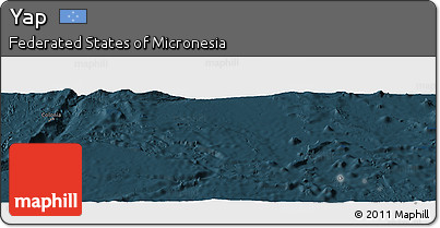 Satellite Panoramic Map of Yap, darken
