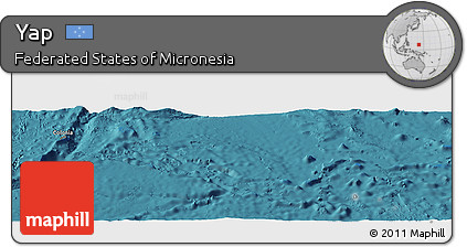 Satellite Panoramic Map of Yap
