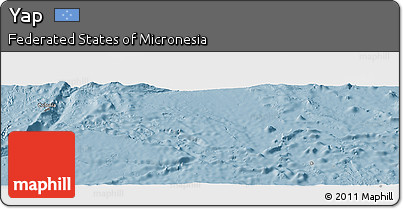 Savanna Style Panoramic Map of Yap