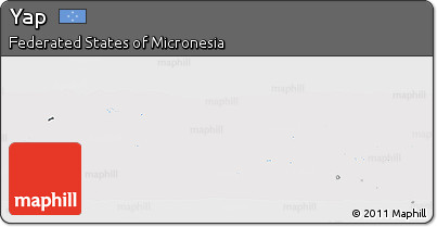 Shaded Relief Panoramic Map of Yap, cropped outside