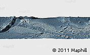 Shaded Relief Panoramic Map of Yap, darken, semi-desaturated