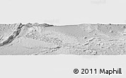 Shaded Relief Panoramic Map of Yap, lighten, desaturated