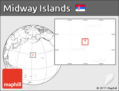 Blank Location Map of Midway Islands