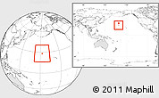 Blank Location Map of Midway Islands, highlighted continent, within the entire continent