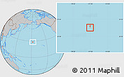 Physical Location Map of Midway Islands, gray outside