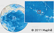 Physical Location Map of Midway Islands, lighten, semi-desaturated, land only