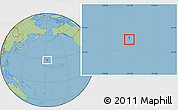 Physical Location Map of Midway Islands, savanna style outside