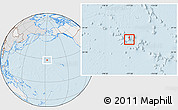 Political Location Map of Midway Islands, lighten, desaturated, land only