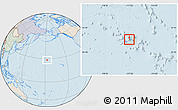 Political Location Map of Midway Islands, lighten, semi-desaturated, land only