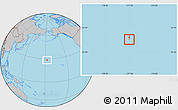 Satellite Location Map of Midway Islands, gray outside