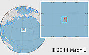 Savanna Style Location Map of Midway Islands, lighten, desaturated, land only