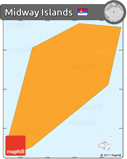 Political Simple Map of Midway Islands
