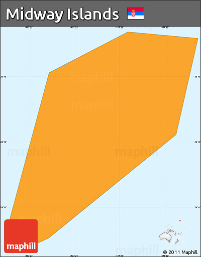 Political Simple Map of Midway Islands