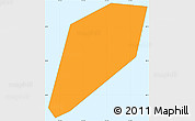 Political Simple Map of Midway Islands, single color outside