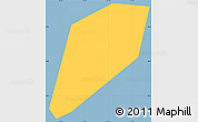 Savanna Style Simple Map of Midway Islands, single color outside