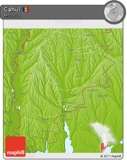 Physical 3D Map of Cahul