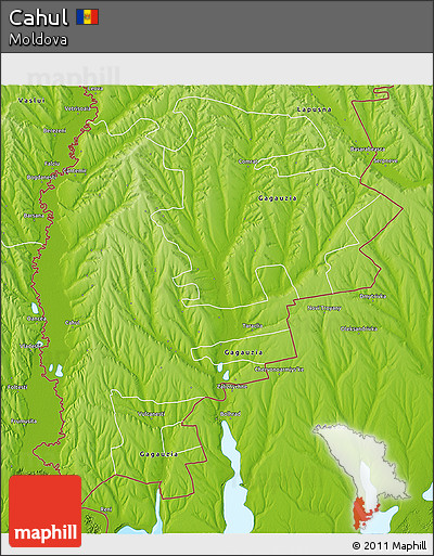 Physical 3D Map of Cahul
