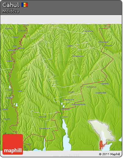 Physical 3D Map of Cahul