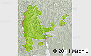 Physical 3D Map of Cahul, lighten, semi-desaturated