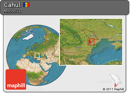 Satellite Location Map of Cahul
