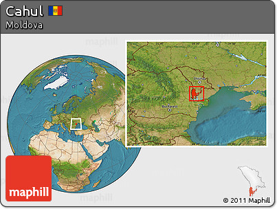 Satellite Location Map of Cahul