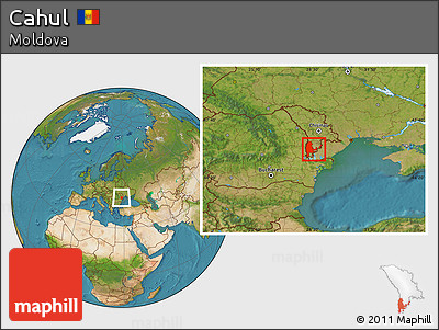 Satellite Location Map of Cahul