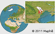 Satellite Location Map of Cahul, highlighted country