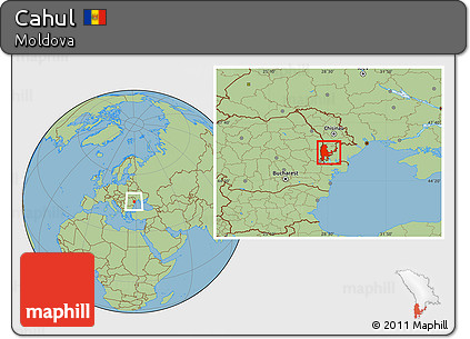 Savanna Style Location Map of Cahul