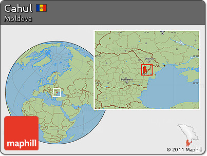 Savanna Style Location Map of Cahul