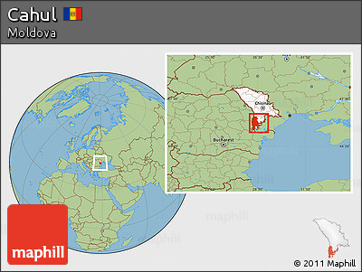 Savanna Style Location Map of Cahul, highlighted country