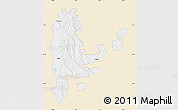 Classic Style Map of Cahul, single color outside