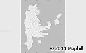 Gray Map of Cahul, single color outside